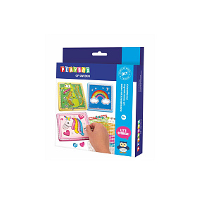 Diamantový obrázek 3ks s doplňky v krabici 18x21cm