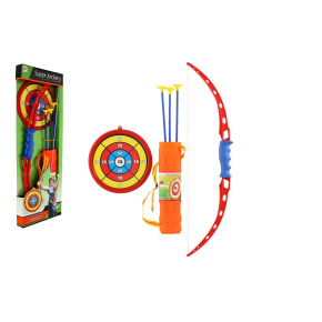 Luk 71cm +3 šípy v pouzdře + terč plast v krabici Luk 71cm +3 šípy v pouzdře + terč plast v krabici