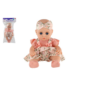 Panenka miminko mrkací plast 30cm pevné tělo v sáčku
