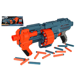 Pistole Nerf na pěnové náboje plast 52cm s náboji 30ks v krabici 67x31x8cm