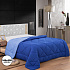 Herzberg HG-2420BCO: Dvoubarevná mikrovláknová přikrývka - 240x200 cm Modrá
