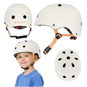 Dětská cyklistická helma Trike Fix dětská nastavitelná LED S 48–54 cm béžová Dětská cyklistická helma Trike Fix dětská nastavitelná LED S 48–54 cm béžová