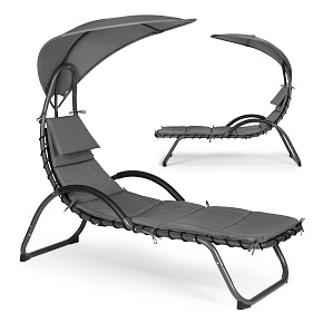 Garden Lounger with Large Oval Canopy MultiGarden