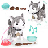 Interactive Leash Puppy Husky Walks and Wags Tail with Melodies
