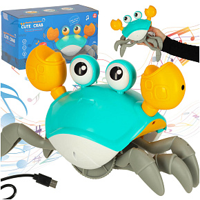 Krab utíkající plazící se senzor interaktivní akumulátor USB zelený