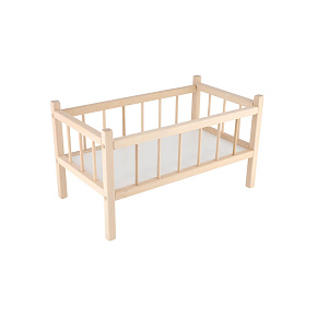 Postýlka pro panenky dřevo 49x28x28cm v sáčku Postýlka pro panenky dřevo 49x28x28cm v sáčku
