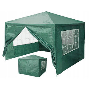 Garden commercial pavilion tent, 3x3 m, 4 walls, green, MultiGarden