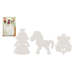 Podložka na zažehlovací korálky Hama MIDI- kytička,koník, princezna plast 3ks na kartě 12x18x3cm Podložka na zažehlovací korálky Hama MIDI- kytička,koník, princezna plast 3ks na kartě 12x18x3cm