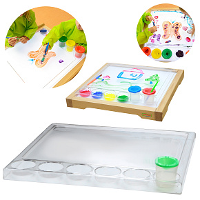 MASTERKIDZ Čtvercový Podnos na Malování Montessori MASTERKIDZ Čtvercový Podnos na Malování Montessori