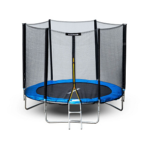 Garden Trampoline with Outer Safety Net 10 ft 304–312 cm + Ladder