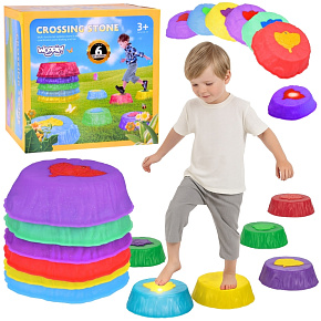 WOOPIE Balancující Kameny Svítící Senzorické Trénink Rovnováhy 6 ks