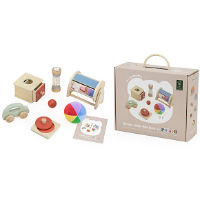 VIGA Sada Edukačních Hraček Krabička Box od 6 měsíců do 12 měsíců