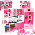 Nábytek pro panenky kuchyně 4 segmenty zvuky LED 48 cm