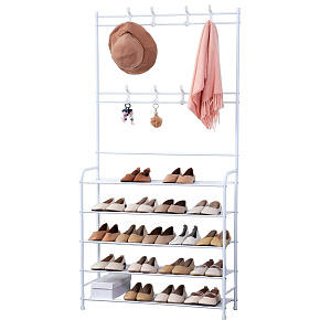 Herzberg HG-03398: Věšák na kabáty do předsíně se 4 úrovněmi a organizér úložného prostoru pro chodbu - 80 x 170 cm Herzberg HG-03398: Věšák na kabáty do předsíně se 4 úrovněmi a organizér úložného prostoru pro chodbu - 80 x 170 cm