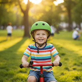 Dětská cyklistická helma Trike Fix, dětská, nastavitelná LED M 55-58cm, tmavě zelená Dětská cyklistická helma Trike Fix, dětská, nastavitelná LED M 55-58cm, tmavě zelená