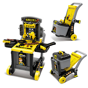 3-in-1 Kids Workbench with Tools – Foldable Handyman Playset