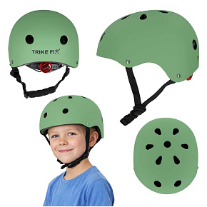 Dětská cyklistická helma Trike Fix, dětská, nastavitelná LED M 55-58cm, tmavě zelená Dětská cyklistická helma Trike Fix, dětská, nastavitelná LED M 55-58cm, tmavě zelená