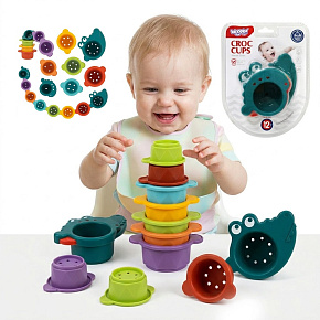 WOOPIE BABY Hračka do Koupelny Přelévající Kelímky Krokodýlek WOOPIE BABY Hračka do Koupelny Přelévající Kelímky Krokodýlek