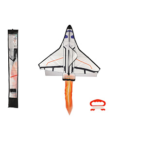 Drak létající raketoplán nylon 104x80cm v látkovém sáčku 11x82x2cm Drak létající raketoplán nylon 104x80cm v látkovém sáčku 11x82x2cm