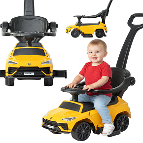Lebula jezdítko tlačítko chodítko lamborghini urus 3v1 hudba autíčko auto žluté
