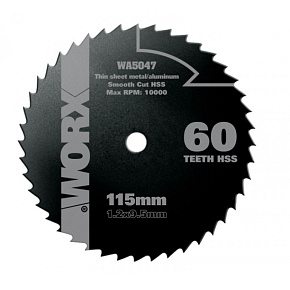 WA5047 - Kotouč na dřevo/kov 115 x 9,5 pro WU427, Worxsaw XL WA5047 - Kotouč na dřevo/kov 115 x 9,5 pro WU427, Worxsaw XL