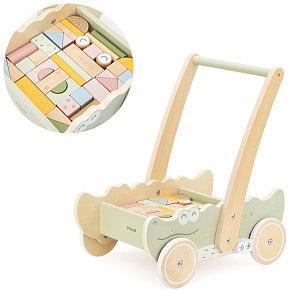 Viga Dřevěný Vozík Na Kostky Chodítko
