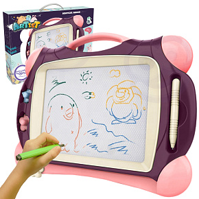 WOOPIE Znikopis Magnetická Tabule Barevná + 2 Razítka Fialová