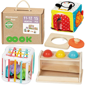 WOOPIE GREEN Krabice Box 5v1 Montessori Vzdělávací 11-12M FSC WOOPIE GREEN Krabice Box 5v1 Montessori Vzdělávací 11-12M FSC