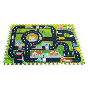 Foam Puzzle Play Mat for Kids City Streets and Roads IPLAY Foam Puzzle Play Mat for Kids City Streets and Roads IPLAY