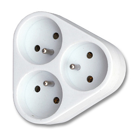 Ecolite Rozbočovací zásuvka XKFZB-1/3 3-zásuvková V rozbočka