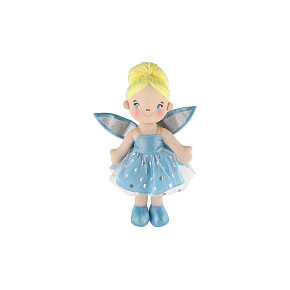 Panenka víla Pomněnka hadrová/látková 40 cm na kartě v sáčku