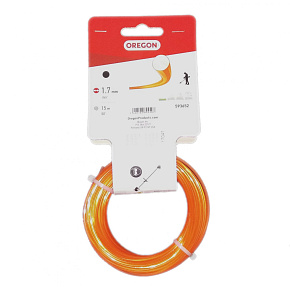 Žací struna 1,7 mm x 15 m - ORANŽOVÁ KULATÁ