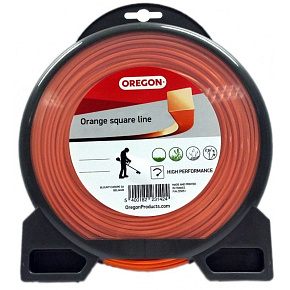 Žací struna 2,7 mm x 56 m - ORANŽOVÁ ČTVEREC