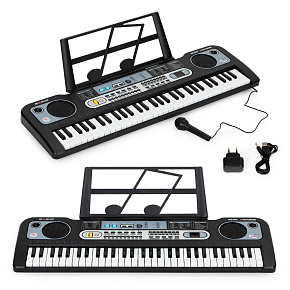 Large piano keyboard with microphone for children + power supply Large piano keyboard with microphone for children + power supply