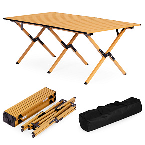 Folding camping table 120x60 cm with carrying bag, MultiGarden