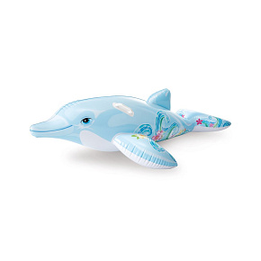 Delfín nafukovací s úchyty 175x66cm v krabici 