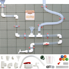 MASTERKIDZ Systém Trubek Pro STEM Tabuli 84 Prvků Vodní Kuličková Dráha