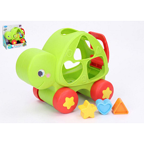 Vkládačka auto želva 19cm na volný chod v krabici 21x20,5x11,5cm Vkládačka auto želva 19cm na volný chod v krabici 21x20,5x11,5cm