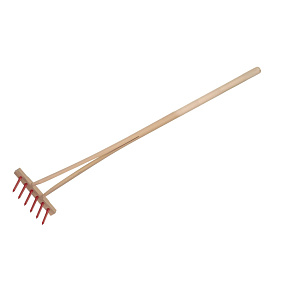 Hrábě červené s násadou s 6 kolíky dřevo/plast 90cm nářadí Hrábě červené s násadou s 6 kolíky dřevo/plast 90cm nářadí