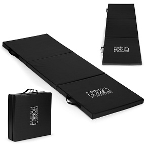 Gymnastická černá podložka na cvičení fitness 182x60 cm MOVEPRO