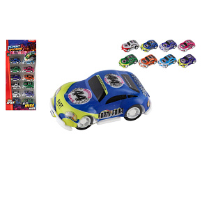 Sada auta mini závodní 12ks plast 5cm na zpětné natažení v krabičce 13x25x3,5cm