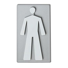Označení INV WC stříbrné chlapeček