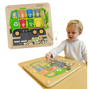 MASTERKIDZ Magnetická Tabule Třídění Odpadu Recyklační Nákladní Auto Montessori MASTERKIDZ Magnetická Tabule Třídění Odpadu Recyklační Nákladní Auto Montessori