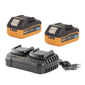Sada dvě baterie 20V 4Ah Procraft 20/4 Turbo a nabíječka na dvě baterie 20/2 Sada dvě baterie 20V 4Ah Procraft 20/4 Turbo a nabíječka na dvě baterie 20/2