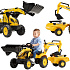 FALK Šlapací traktor Komatsu s bagrovou lžící a přívěsem 2-5 let