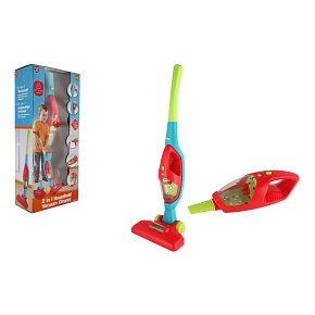 Vysavač 2v1 plast na baterie se světlem se zvukem v krabici 24x54x13cm 24m+