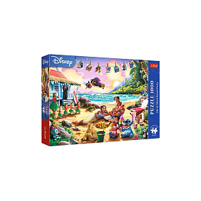 Puzzle Lilo & Stitch plážová párty 1000 dílků 68,3x48cm v krabici 40x27x6cm