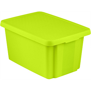 Úložný box ESSENTIALS 45l s víkem zelený