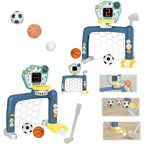 Lebula sada pro děti 2v1 interaktivní branka fotbal basketbal golf sportovní centrum