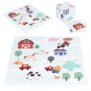 Large EVA foam mat for children Farma 90.5x90.5 cm 21 pcs ECOTOYS